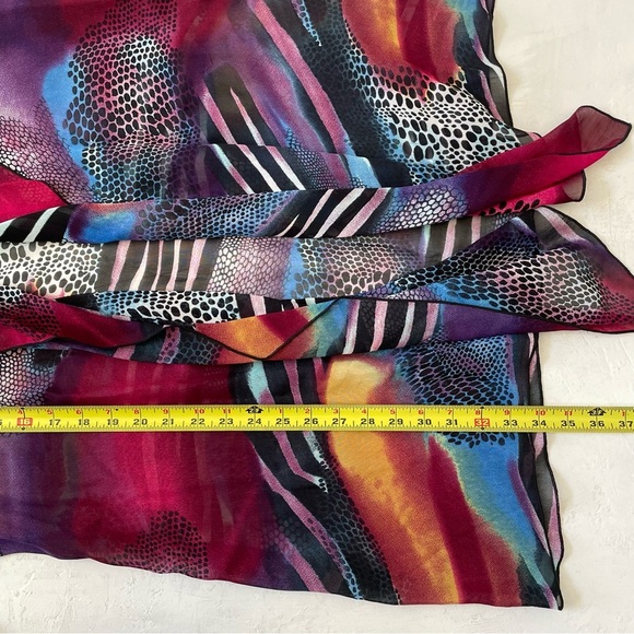 Caroline Rose Open Front Kimono Lightweight Semi-Sheer Cardigan Size M - Picture 6 of 7